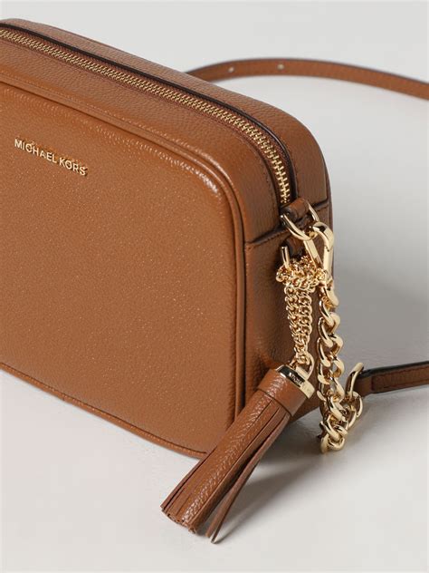 michael kors white and brown crossbody